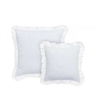 Caramella Caramella -  Pillows Pure Grey with flounce big