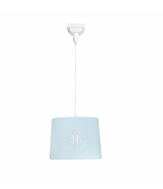 Caramella Caramella - Blue velours chandelier with emblem