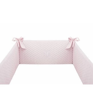 Caramella Caramella - Baby pink cot bumper with emblem