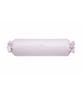 Caramella Caramella - Baby pink quilted bolster with embroidery