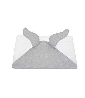 Caramella Caramella - Baby towel grey with bunny ears