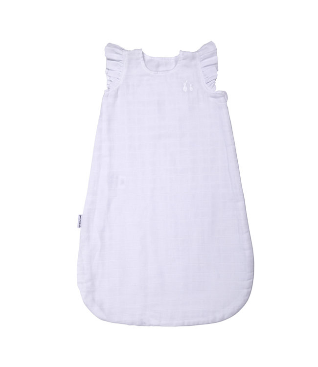 Poetree Kids Poetree Kids - Muslin Sleeping White - shoulder ruffle 65cm