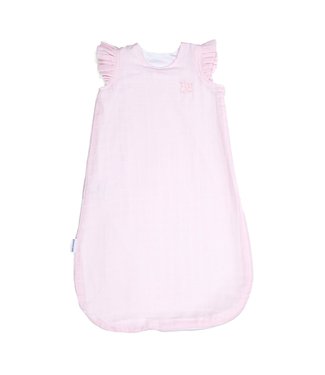 Poetree Kids Poetree Kids - Muslin Sleepingbag Light Pink shoulder ruffle - 65cm