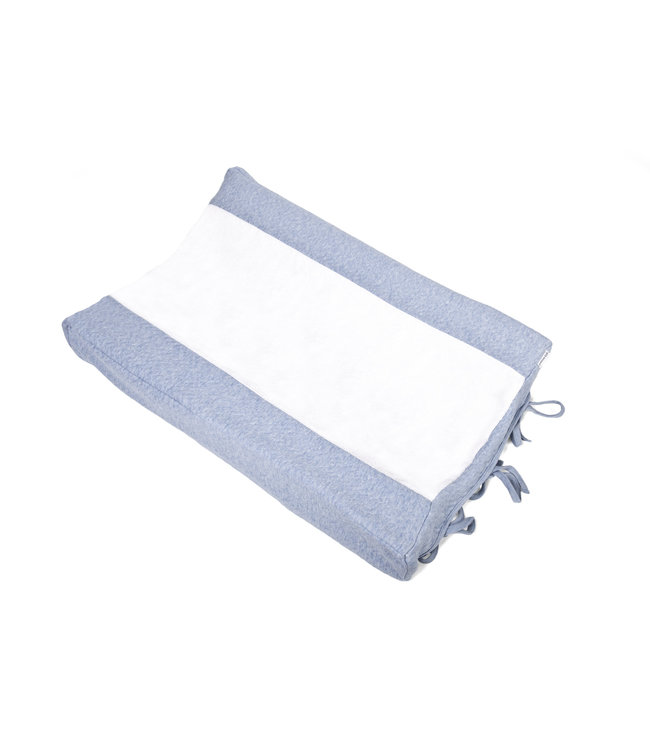 Poetree Kids Poetree Kids - Aankleedkussenhoes - Chevron Denim Blue