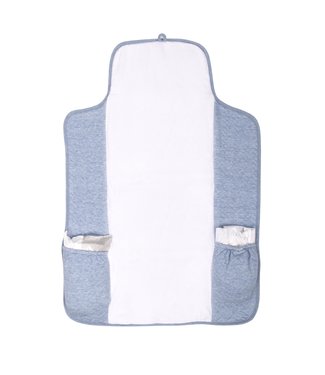 Poetree Kids Poetree Kids - Verschoonmatje voor onderweg - Chevron Denim Blue