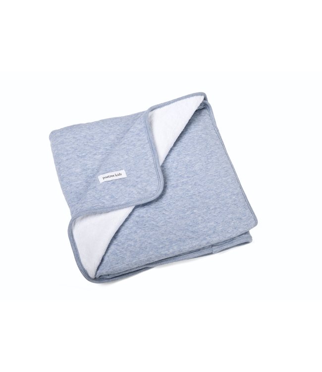 Poetree Kids Poetree Kids - Ledikant deken 100x135cm - Chevron Denim Blue