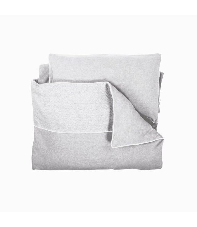 Poetree Kids Poetree Kids - Baby Dekbedovertrek & kussensloop (100x135) - Chevron Light Grey