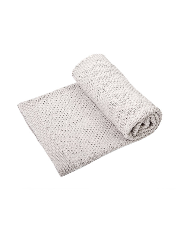 Poetree Kids Poetree Kids - Gebreide deken 100% Katoen Marbella  - White