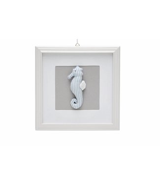 Caramella Caramella - Grey textile picture with seahorse