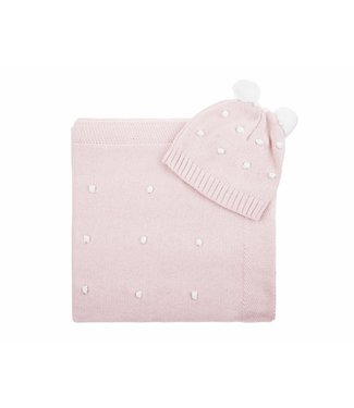 Caramella Caramella - Knitted set with a pink blanket and a cap