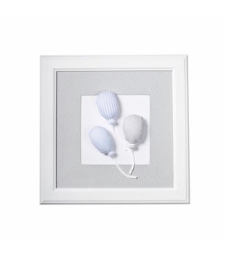 Caramella Caramella - Light grey picture with blue balloons