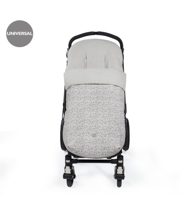 Pasito a Pasito Pasito a Pasito - Footmuff  Flower Mellow Grey Faux Leather (Fm)