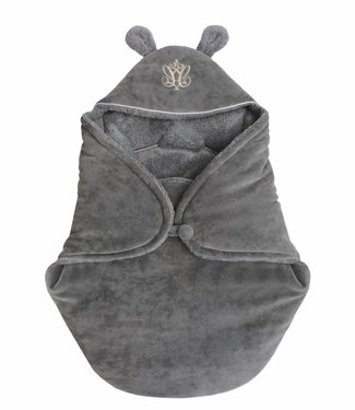 Caramella Caramella - Sleeping bag Anthracite Gloss with ears