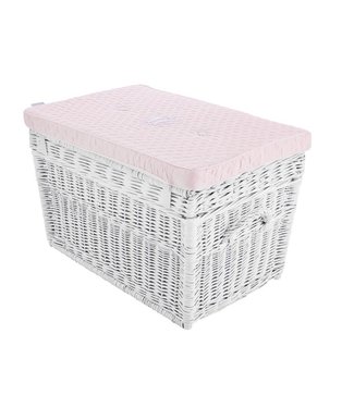 Caramella Caramella - Wicker trunk quilted baby pink pillow