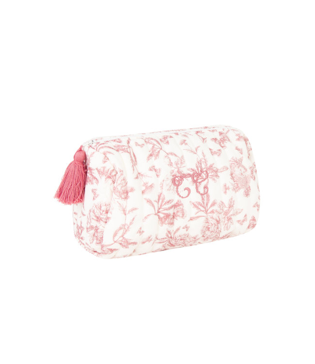 Tartine et Chocolat Tartine et Chocolat - Toile de Jouy Toilet bag 25 x 14 x 13 cm - Peach