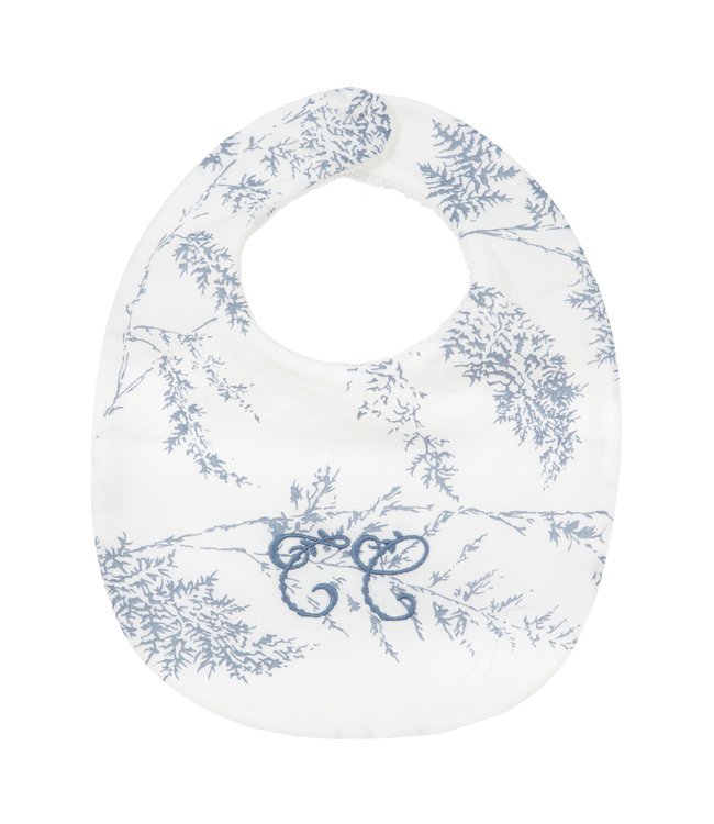 Tartine et Chocolat Tartine et Chocolat - Feuillage Bib size 1 20 x 28 cm - blue