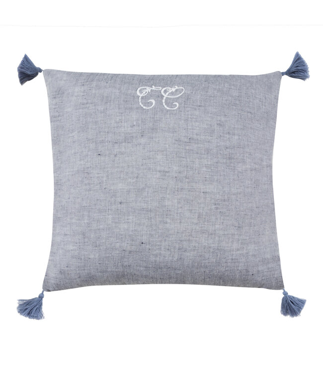 Tartine et Chocolat Tartine et Chocolat - Feuillage omkeerbaar kussen  35 x 35 cm - blue