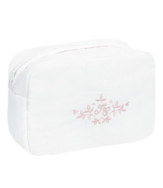 Tartine et Chocolat Tartine et Chocolat - Feuilles de lin Toilet bag 17 x 22 cm - White