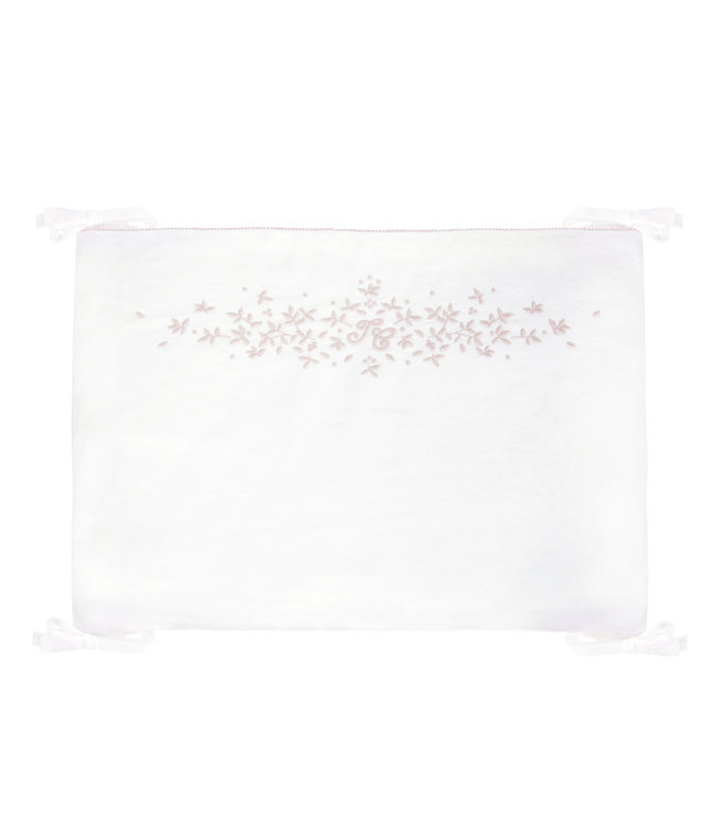 Tartine et Chocolat Tartine et Chocolat - Feuilles de lin bedomrander 180 x 40 cm - White