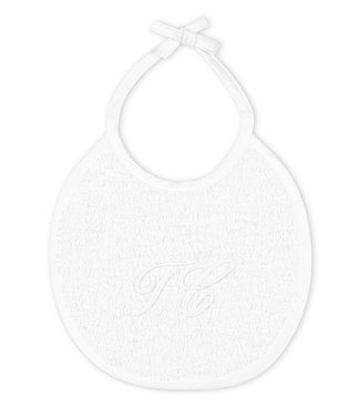 Tartine et Chocolat Tartine et Chocolat - Monogramme Bib size 1 15 x 20 cm - White