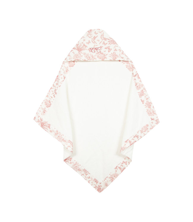 Tartine et Chocolat Tartine et Chocolat - Toile de Jouy Bath cape 70 x 70 cm - Peach