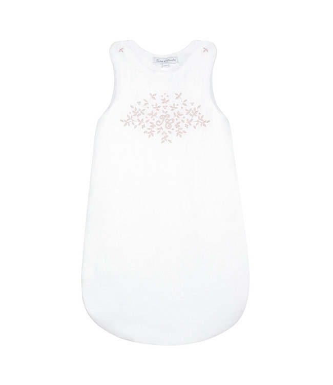 Tartine et Chocolat Tartine et Chocolat - Feuilles de lin Sleeping suit size 1 (0-6 months) 70 cm - White