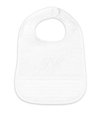 Tartine et Chocolat Tartine et Chocolat - Monogramme Bib size 2 25,5 x 29 cm - White