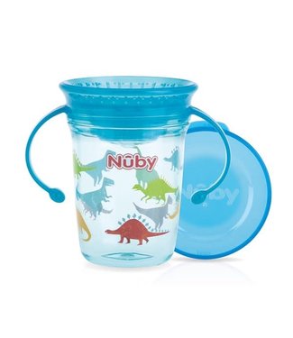 Nuby Nuby - 360gr Wonder Cup met handvaten uit Tritan - Aqua - 240ml - 6m+