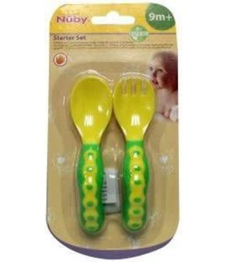 Nuby Nuby - Eerste Bestek  - Geel/Groen