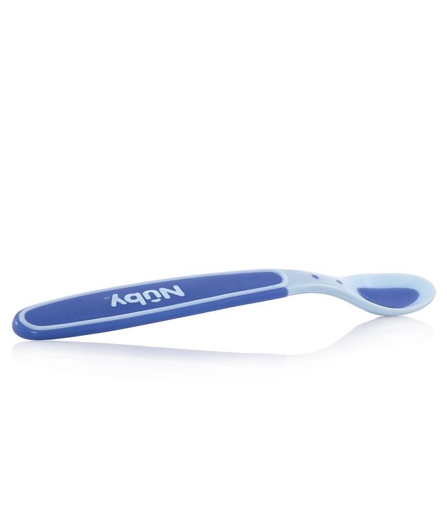 Nuby Nuby - Gepatenteerde warmtegevoelige lepels met zachte rand - Blauw - 3st - 3m+