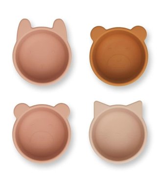 Liewood Liewood - Malene silicone bowls - 4 pack 2255 Rose multi mix