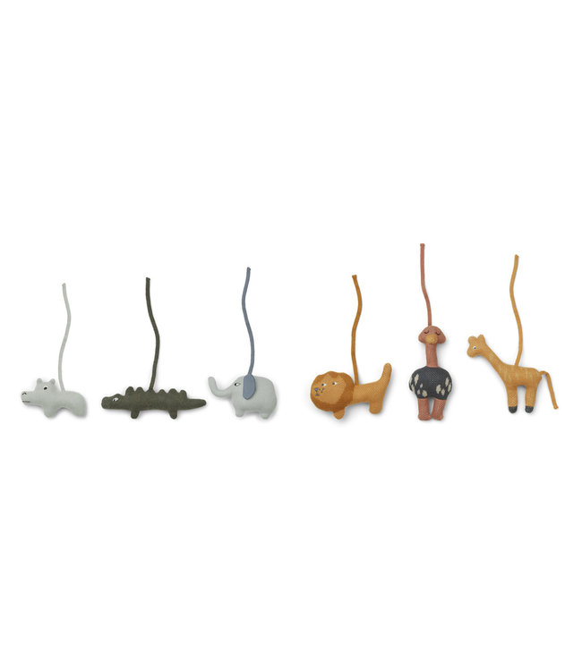 Liewood Liewood - Helmut playgym accessories - 6 pack 1114 Safari mix