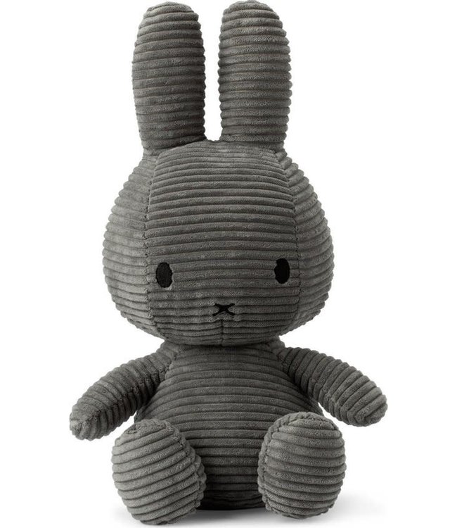 Nijntje - Miffy Nijntje - Miffy - Corduroy Dark Grey - 33 cm - 13