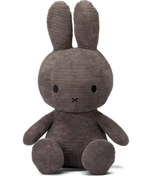 Nijntje - Miffy Nijntje - Miffy - Corduroy Grey - 70 cm - 27.5
