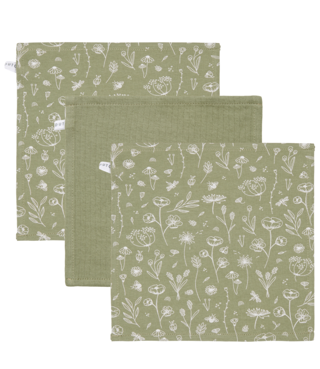 Little Dutch Little Dutch - Monddoekjes Wild Flowers Olive Pure Olive