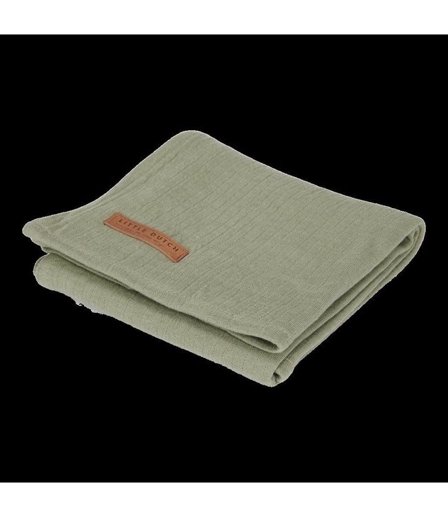Little Dutch Little Dutch - Swaddle doek 120 x 120 Pure Olive
