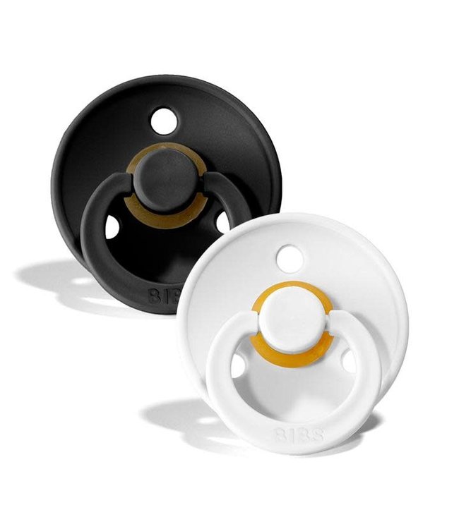 Bibs Bibs - Fopspeen Natuurrubber - Blister Black / White - T1