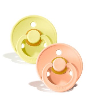 Bibs Bibs - Fopspeen Natuurrubber - Blister Peach Sunset / Sunshine - T1