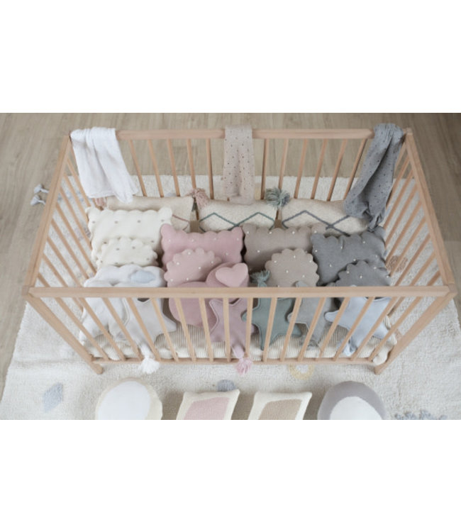 Lorena Canals Lorena Canals - Gebreid Baby Deken Biscuit Dune White 90 x 120