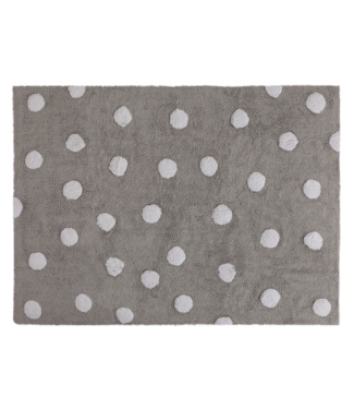 Lorena Canals Lorena Canals - Polka Dots Grey - White 120 x 160