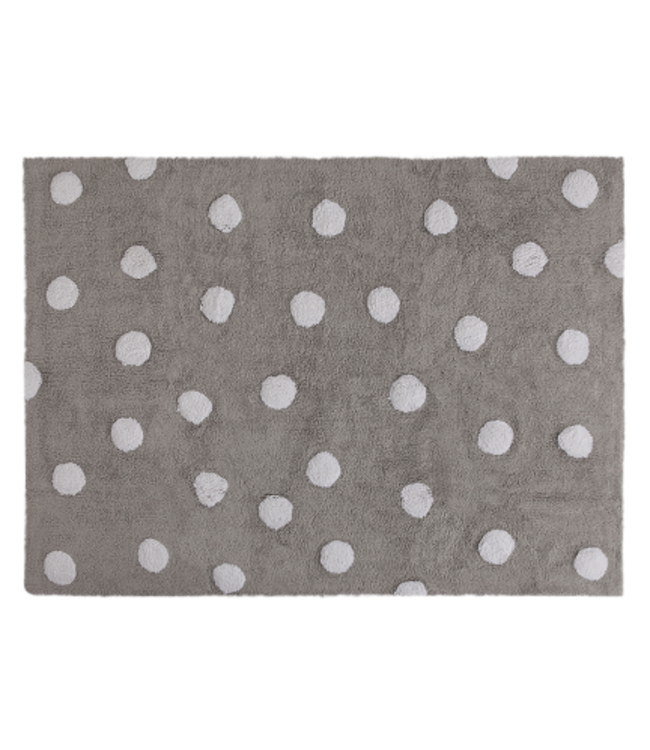 Lorena Canals Lorena Canals - Polka Dots Grey - White 120 x 160