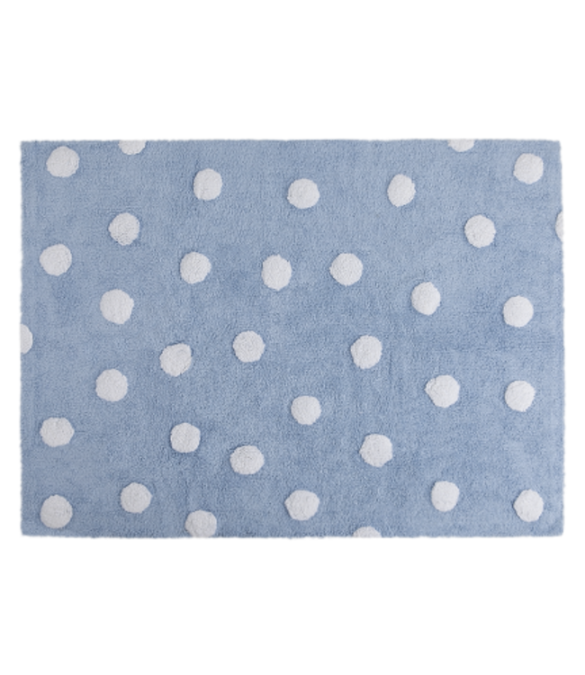 Lorena Canals Lorena Canals - Polka Dots Blue - White 120 x 160