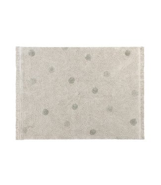 Lorena Canals Lorena Canals - Wasbaar tapijt Hippy Dots Natural - Olive 120x160