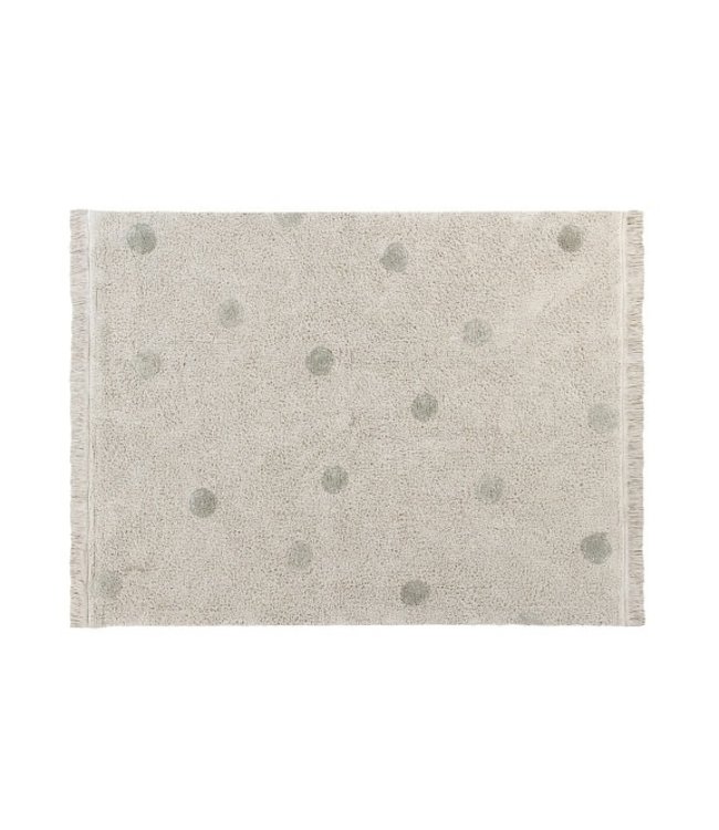 Lorena Canals Lorena Canals - Wasbaar tapijt Hippy Dots Natural - Olive 120x160
