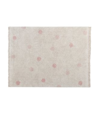 Lorena Canals Lorena Canals - Wasbaar tapijt Hippy Dots Natural - Vintage Nude 120x160