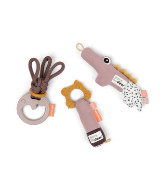 Done by Deer Done by Deer - Tiny activity toys gift set, Deer friends, Powder