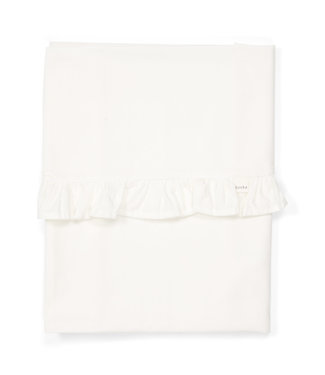 Koeka Koeka - Cot sheet Ruffle - warm white