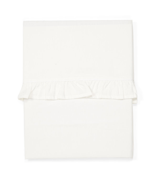 Koeka Koeka - Bassinet sheet Ruffle - warm white
