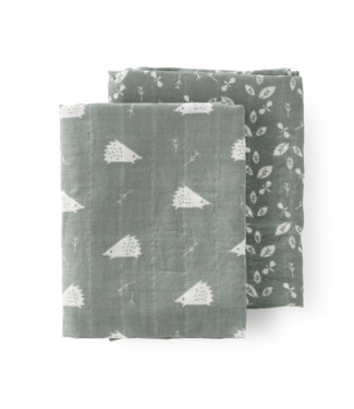 Fresk Fresk - Swaddle set 2 st. 70x60 cm Hedgehog