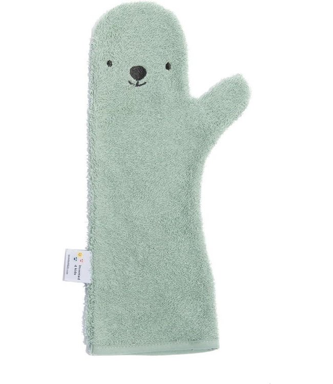Baby Shower Glove Baby Shower Glove - Washand Beer Groen